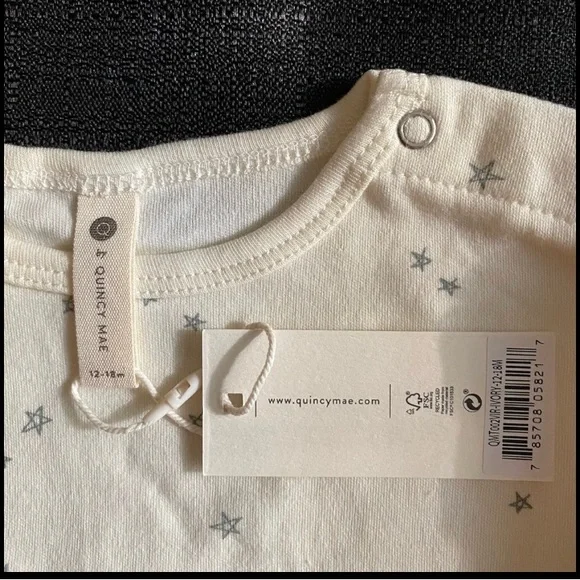 Last Call!Quincy Mae 2pc Pant Set, Hi-Low Top & Drawstring Pants, Organic Cotton - Picture 4 of 8